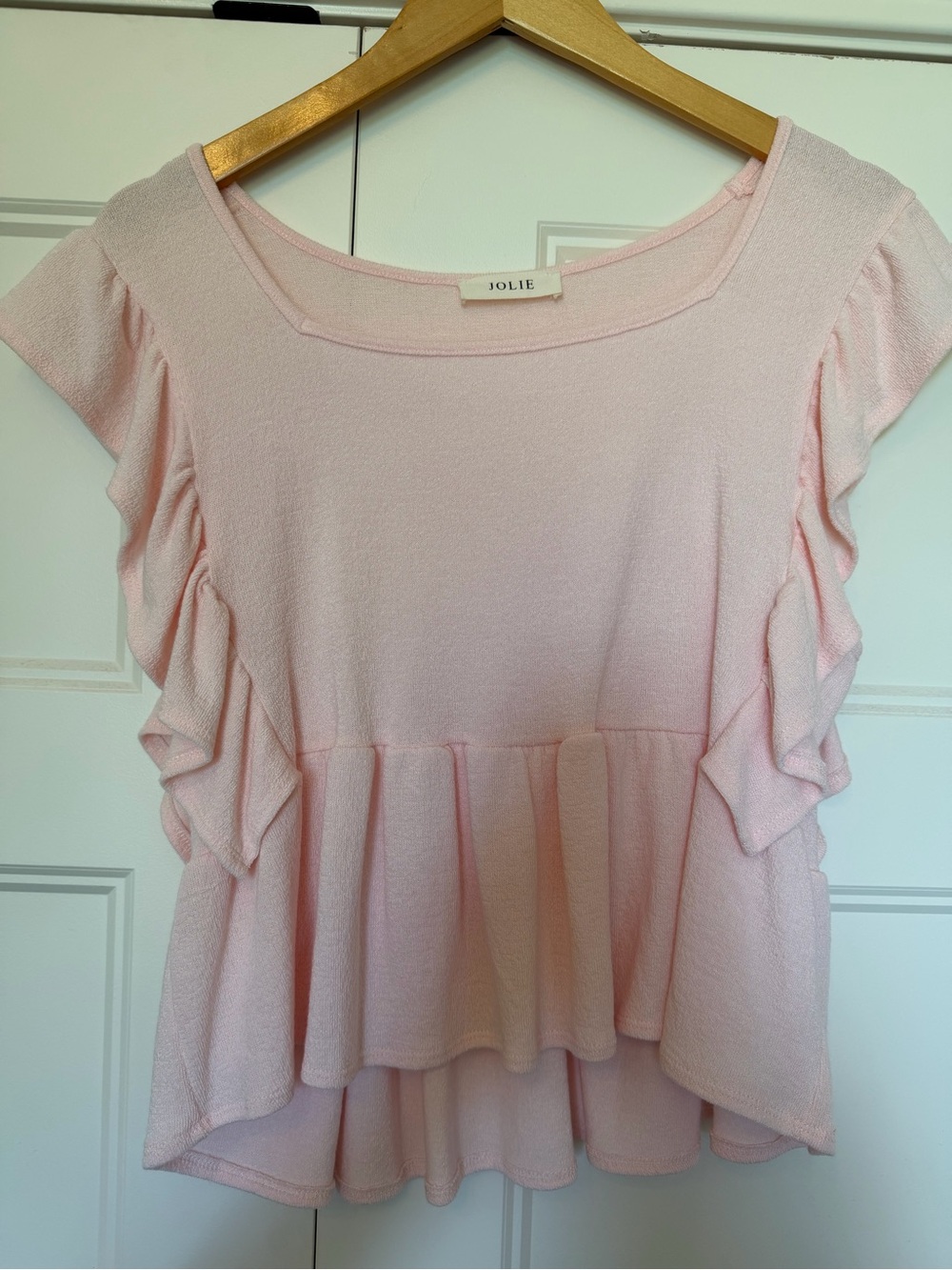 PALMETTO MOON (Jolie)  Baby  Pink Ruffle Peplum Tunic Top